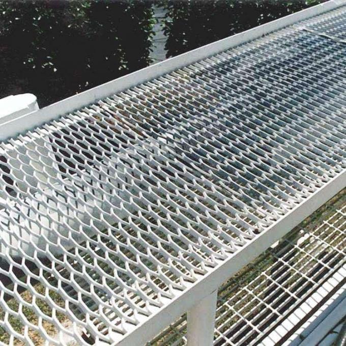 Heavy Duty Expanded Metal Catwalk Grating 500g/sqm Zinc coating ASTMA36
