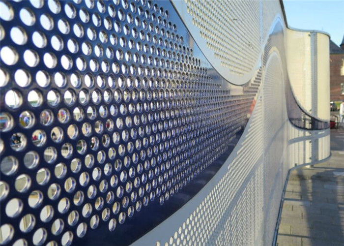Powder Coated Decorative Perforated Metal Good Strength Easy To Clean