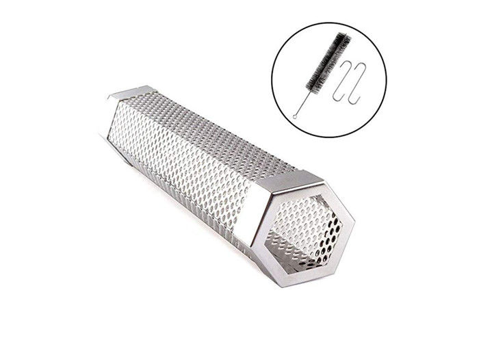 12 Inch Round Hole Perforated Aluminum Tube , BBQ Slotted Steel Tube