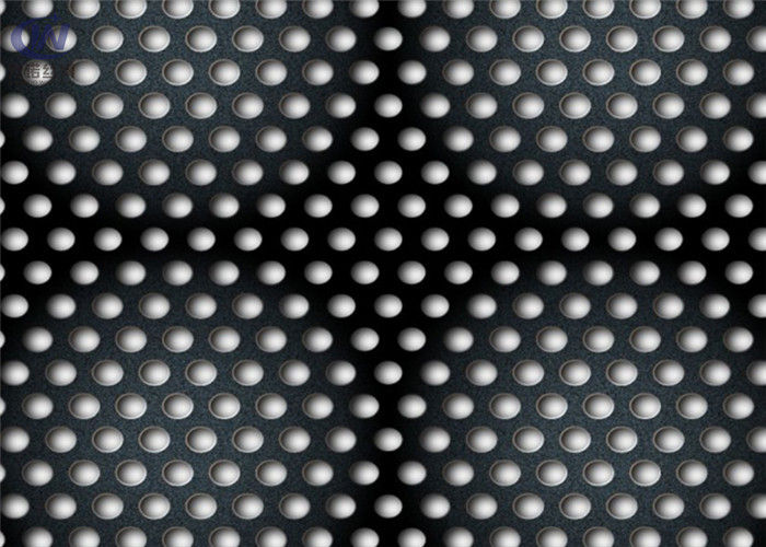 Iron Plate Black Perforated Metal Sheet With Round or Other Holes Staggered Pitch