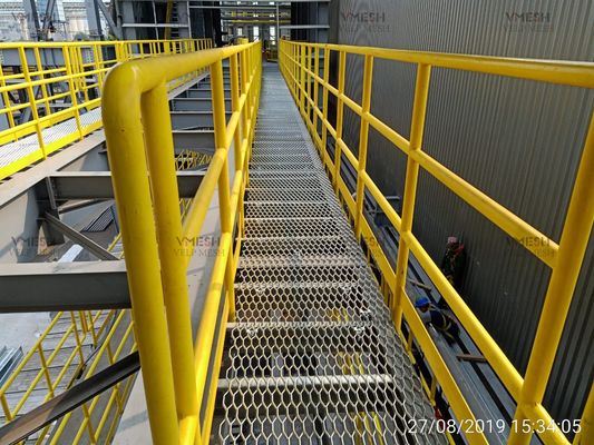 Heavy Duty Hexagon Hole Expanded Metal Steel Anti Slip Grating