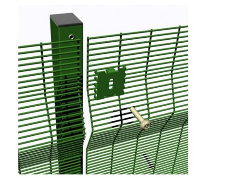 76.2x12.7mm Powder Coated 358 Airport Security Mesh Fence Galvanized
