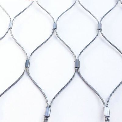 Zoo Animal Cages Protective Stainless Steel Wire Rope Mesh Anti Corrosion
