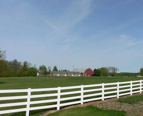 Sustainable White Vinyl Horse Fencing 3 Rails Design