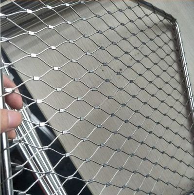 Strong Durable 316 Stainless Steel Rope Wire Mesh 100x100mm For Stair Railing
