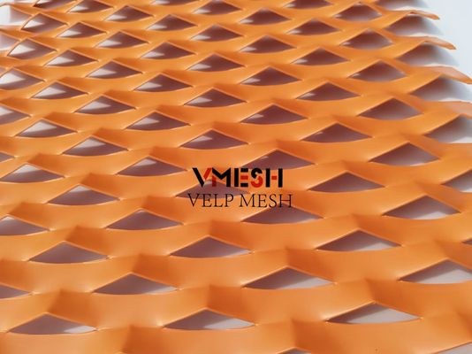 PVDF Aluminum Facade Mesh Build Metal Expanded Plate Exterior Cladding