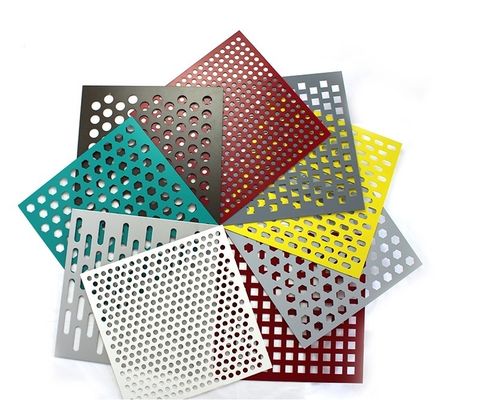 Architectural PVDF Size 1500*2500mm Perforated Metal Mesh Sheet
