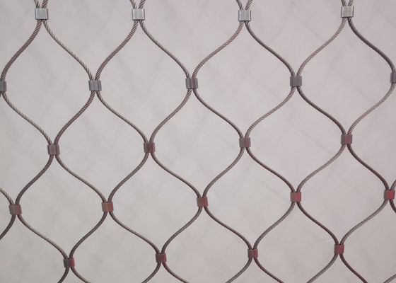Ferruled 1.5mm 1.6mm Stainless Steel Wire Rope Mesh For Zoo Animals Enclosure