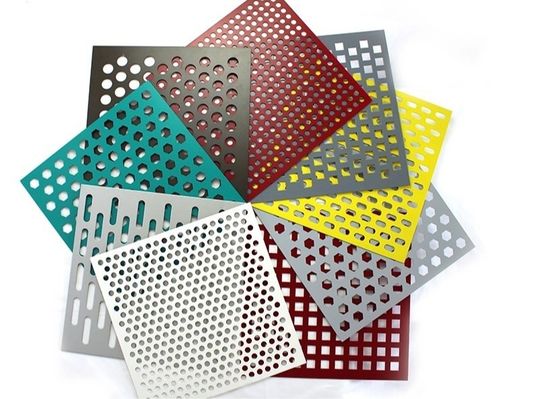 Architectural Decorative PVDF Perforated Metal Facades 1500*2500mm