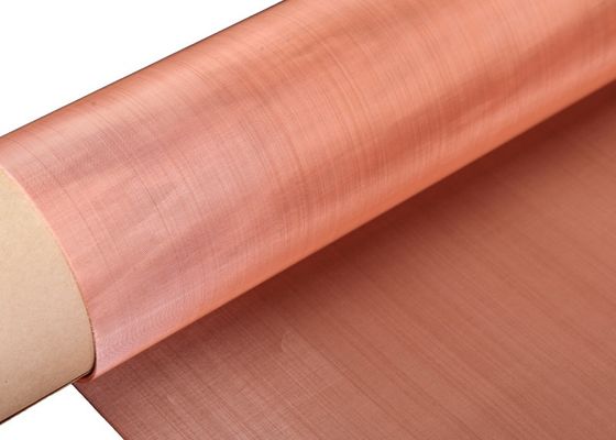 Red 99.99% Pure Copper Wire Mesh Roll EMF RF Shielding