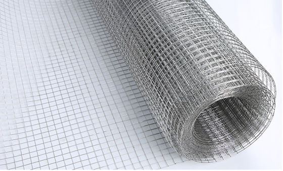 Silver Color Fence 2*2cm Galvanized Welded Wire Mesh Rolls Carbon Steel