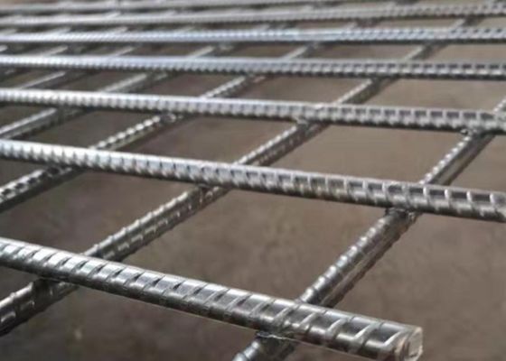 Reinforcing Ribbed Bar Welded Wire Mesh Panels For Concrete Slab 10mm 12mm Thickness