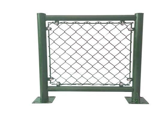 Green black 6 Ft Galvanized Chain Link Fence 2.0mm 2.5mm Cyclone Wire Fence