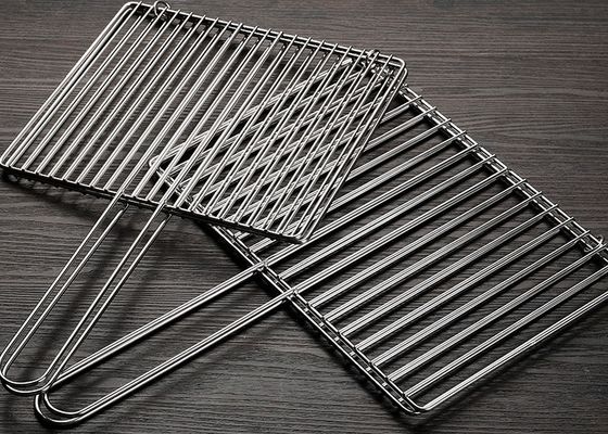 ISO9002 BBQ Grill Wire Mesh Non Stick Fish Grill Basket Anti Bending