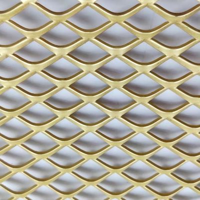 Decorative Aluminum 2mm Expanded Metal Mesh For Ceiling And Curtain Wall