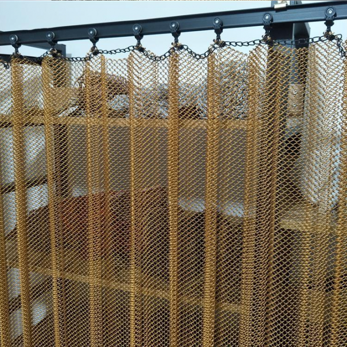 Aluminum Chain Link Mesh Curtain - Custom Room Divider & Decor
