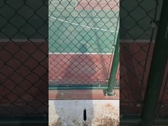 VC Coated Chain Link Fence / Galvanized Steel Diamond Mesh Fences / Cyclone Fences Wire Mesh / Tenni
