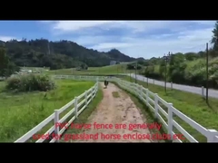 Vinyl Fence PVC Fencing Post and Rail Heavy Duty 4 Rail Horse PVC Farm Fence