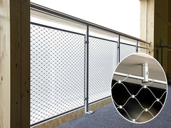 SS316 SS304 Inox Cable Wire Ferrule Mesh Flexible Diamond Stainless Steel Rope Net for Zoo Net