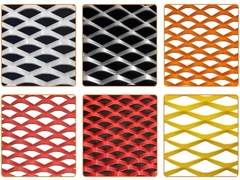 Aluminium Ceiling Cladding Wall Expanded Mesh Diamond Customized