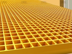 Yellow Green Fiberglass Solar Rooftop Walkway 1220*3660mm 1220*2440mm FRP Floor Gratings