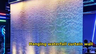 Factory Custom Made Steel Wire Mesh Waterfall Wall Water Feature Landscape Water Curtain