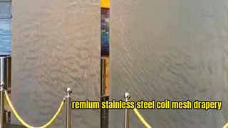 Stainless Steel Water Curtain Metal Mesh Coil Drapery