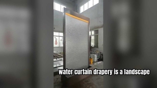 Restaurant Hotel Decoration Led Light Steel Wire Mesh Waterfall Wall Water Feature Curtain