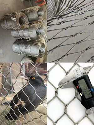 1mm Black Oxidation Stainless Steel Rope Mesh for Bird Cages