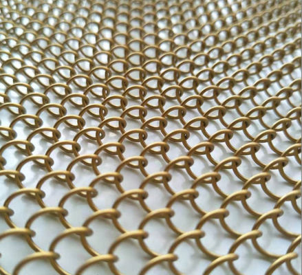 Aluminum Wire Mesh Fabric Decorative Chain Link Wire Mesh Curtain