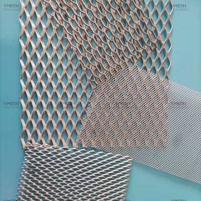 Hot Dip Galvanized Standard Expanded Metal Sheet  Flattened  Diamond Wire Mesh Panel