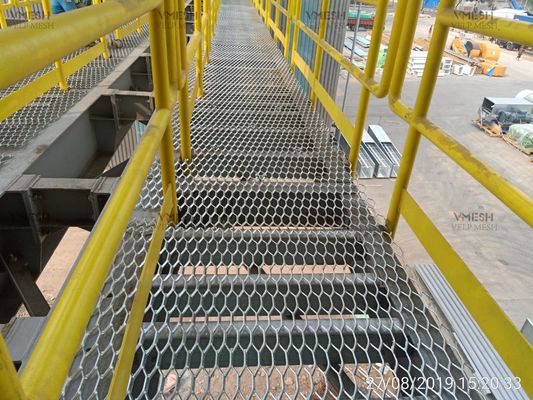 Heavy Duty Hexagon Hole Expanded Metal Steel Anti Slip Grating