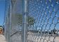 Diamond PVC Coated / Galvanized Chain Link Wire Mesh Fence For Sports Playground