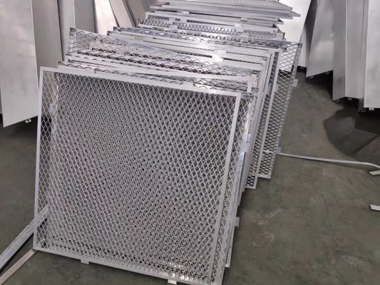 White Powder Coated Expanded Metal Mesh for Wall Facades