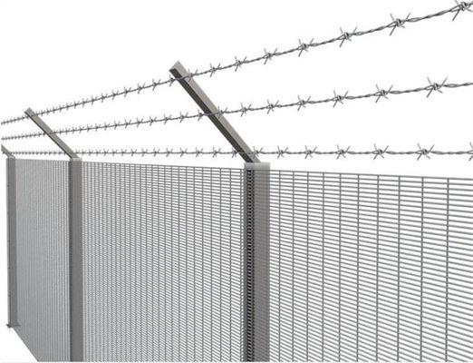 76.2x12.7mm Powder Coated 358 Airport Security Mesh Fence Galvanized