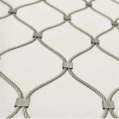 Easy Installation Stainless Steel Wire Rope Ferrule Mesh Netting For Green Wall Trellis