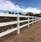 100% Virgin Pvc Welded Wire Mesh Fence Vinyl 3 Rail White For Ranch Livestock Farm Horse