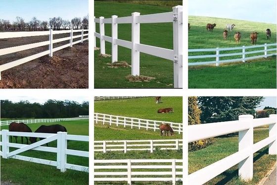 White PVC Vinyl Horse Ranch Fence - Durable & Low Maintenance