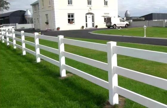 White PVC Vinyl Horse Ranch Fence - Durable & Low Maintenance