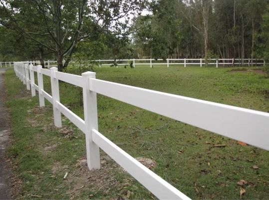 Cattle Vinyl 2 Rails 3 Rails Easy Assemble DIY PVC Ranch Rail Fence