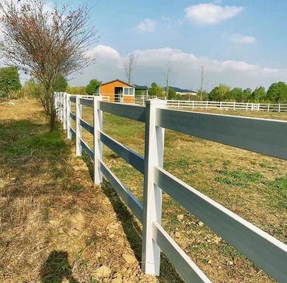 Durable PVC Vinyl Garden Rail Fencing Ranch Paddock Horse Fencing