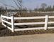 Anti Climb Welded Wire Mesh Fence No Rot 4 Rails Post And Rail White Pvc For Horse Farm