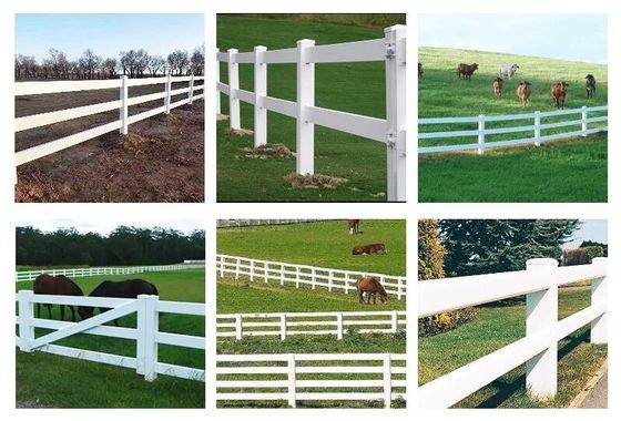Pvc Panel Farm Fence Garden Fencing Trellis New Privacy White Vinyl 2 Rails Fence