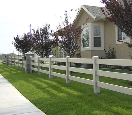 UV Resistant Vinyl Horse Farm Fence White Horse Rail Fence