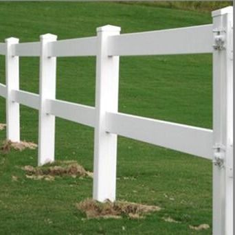 Heavy Duty 2 Rails 3 Rails Pvc Horse Fence Vinyl Fence For Farm