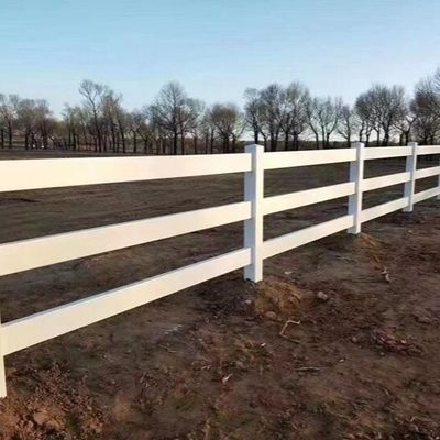 Heavy Duty 2 Rails 3 Rails Pvc Horse Fence Vinyl Fence For Farm