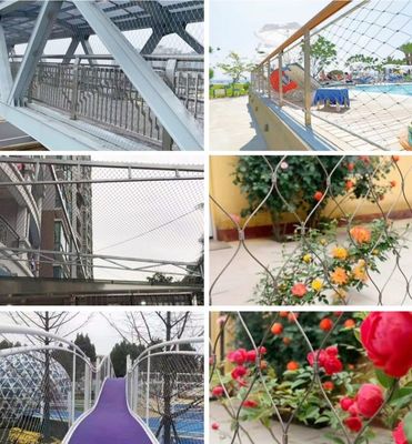 304 Stainless Steel Cable Mesh Black Oxidation for Zoo Aviary