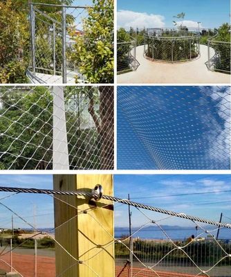316 Stainless Steel Rope Wire Mesh 100x100mm for Stair Railing