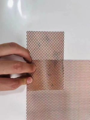 Anti Corrosion Brass / Cooper Expanded Metal Mesh For Electromagnetic Shielding