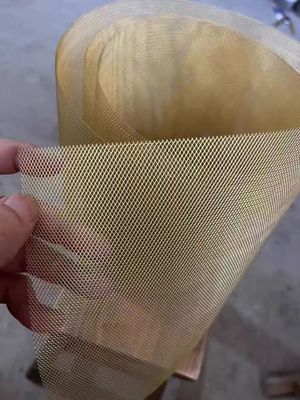 Small Opening Expanded Metal Mesh Brass For Faraday Cage